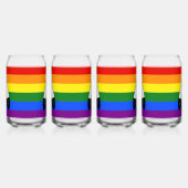 SlipperyJoe's Two-Spirit Pride Flag ceremoniële LG Blikvorm Glas (Links)