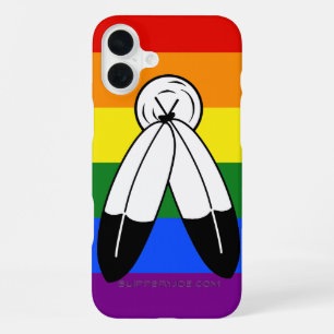 SlipperyJoe's two-spirit trots trots trots vlag In iPhone 16 Plus Hoesje