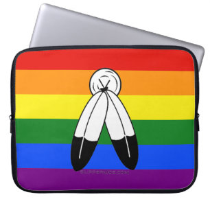SlipperyJoe's two-spirit trots trots trots vlag In Laptop Sleeve