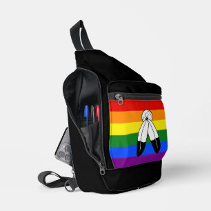 SlipperyJoe's two-spirit trots trots trots vlag In Sling Bag