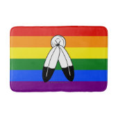 SlipperyJoe's two-spirit trotsky-vlag Inheemse sym Badmat (Voorkant)