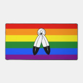 SlipperyJoe's two-spirit trotsky-vlag Inheemse sym Bureaumat (Voorkant)