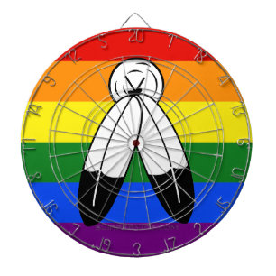SlipperyJoe's two-spirit trotsky-vlag Inheemse sym Dartbord