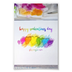SlipperyJoe's Valentijnsdag gevoel LGBTQ+ homo Foto Afdruk
