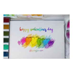 SlipperyJoe's Valentijnsdag gevoel LGBTQ+ homo Perfect Poster