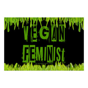 SlipperyJoe's veganistische feministische aandacht Perfect Poster