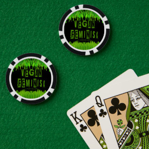 SlipperyJoe's veganistische feministische aandacht Poker Chips