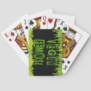 SlipperyJoe's veganistische feministische aandacht Pokerkaarten