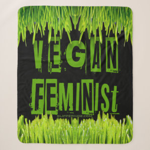 SlipperyJoe's veganistische feministische aandacht Sherpa Deken