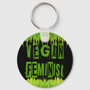 SlipperyJoe's veganistische feministische aandacht Sleutelhanger