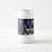 SlipperyJoe's versierde besneeuwde kerstboom Bierpul (Voorkant links)