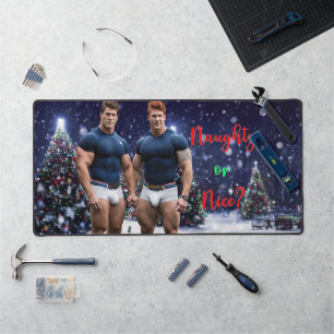 SlipperyJoe's versierde besneeuwde kerstboom Bureaumat