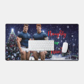 SlipperyJoe's versierde besneeuwde kerstboom Bureaumat (Keyboard & Muis)