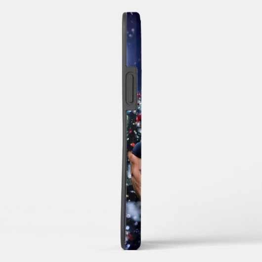 SlipperyJoe's versierde besneeuwde kerstboom Case-Mate iPhone Case (Achterkant / Rechts)