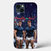 SlipperyJoe's versierde besneeuwde kerstboom Case-Mate iPhone Case (Achterkant)