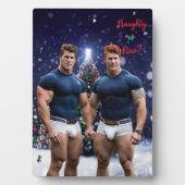 SlipperyJoe's versierde besneeuwde kerstboom Fotoplaat (voorkant)