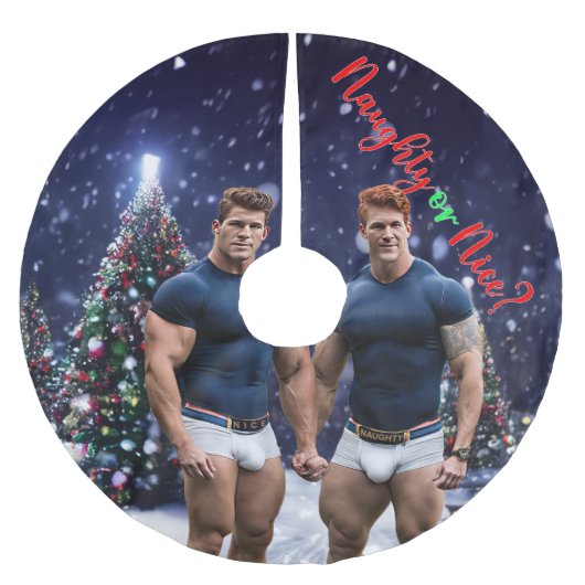 SlipperyJoe's versierde besneeuwde kerstboom Kerstboom Rok (Voorkant)