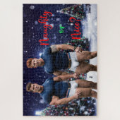 SlipperyJoe's versierde besneeuwde kerstboom Legpuzzel (Verticaal)