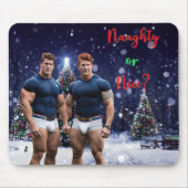 SlipperyJoe's versierde besneeuwde kerstboom Muismat (Voorkant)