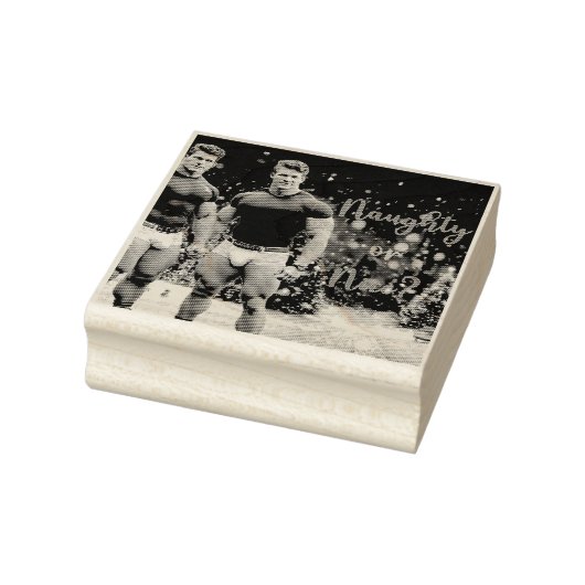 SlipperyJoe's versierde besneeuwde kerstboom Rubberstempel (Stempel)