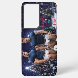 SlipperyJoe's versierde besneeuwde kerstboom Samsung Galaxy Hoesje