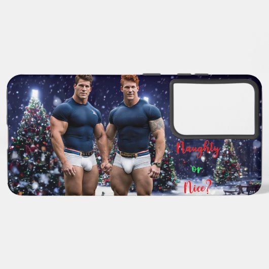 SlipperyJoe's versierde besneeuwde kerstboom Samsung Galaxy Hoesje (Achterkant horizontaal)