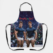 SlipperyJoe's versierde besneeuwde kerstboom Schort (Voorkant)