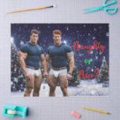 SlipperyJoe's versierde besneeuwde kerstboom Tissuepapier (Craft)