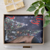 SlipperyJoe's versierde besneeuwde kerstboom Tissuepapier (Geschenk)