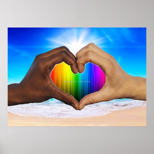 SlipperyJoe's Verwarmde handen interraciale mannel Poster (Voorkant)