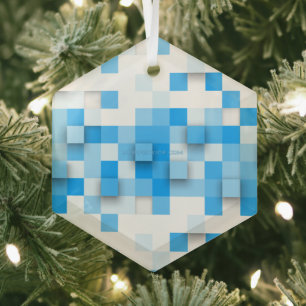 SlipperyJoe's vierkanten maken kunst mozaïek moder Glas Ornament