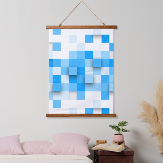 SlipperyJoe's vierkanten maken kunst mozaïek moder Hangend Wandkleed (Slaapkamer)