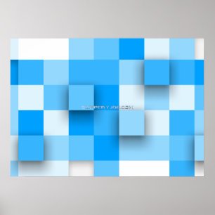 SlipperyJoe's vierkanten maken kunst mozaïek moder Poster