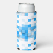 SlipperyJoe's vierkanten maken kunst mozaïek moder Seltzer Blikjeskoeler (Seltzer Voorkant)