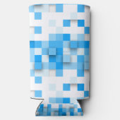 SlipperyJoe's vierkanten maken kunst mozaïek moder Seltzer Blikjeskoeler (Achterkant)