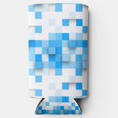 SlipperyJoe's vierkanten maken kunst mozaïek moder Seltzer Blikjeskoeler (Voorkant)