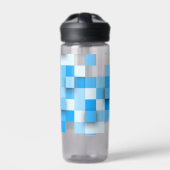 SlipperyJoe's vierkanten maken kunst mozaïek moder Waterfles (Voorkant)