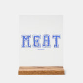 SlipperyJoe's vlees levendige grote vetblauwe lett Acryl Bord (Voorkant)