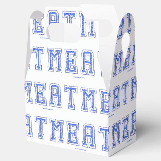 SlipperyJoe's vlees levendige grote vetblauwe lett Bedankdoosjes (Geopend)