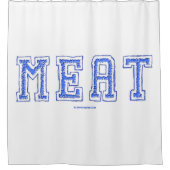 SlipperyJoe's vlees levendige grote vetblauwe lett Douchegordijn (Voorkant)