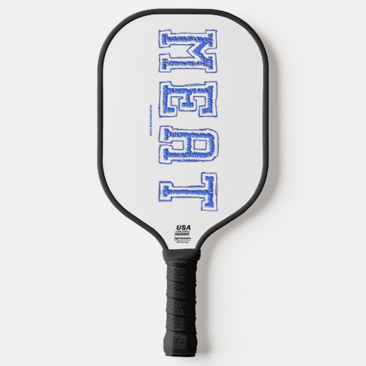 SlipperyJoe's vlees levendige grote vetblauwe lett Pickleball Paddle (Achterkant)