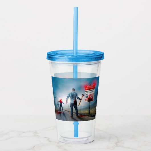 SlipperyJoe's vrolijke Halloween gloeiende ogen zo Acryl Drinkbeker (Voorkant)