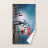 SlipperyJoe's vrolijke Halloween gloeiende ogen zo Bad Handdoek (Handdoek)