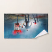 SlipperyJoe's vrolijke Halloween gloeiende ogen zo Bad Handdoek (Handdoek)