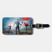 SlipperyJoe's vrolijke Halloween gloeiende ogen zo Bagagelabel (Voorkant horizontaal)