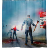 SlipperyJoe's vrolijke Halloween gloeiende ogen zo Douchegordijn (Voorkant)