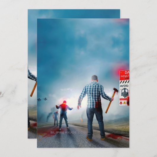 SlipperyJoe's vrolijke Halloween gloeiende ogen zo Feestdagenkaart (Voorkant / Achterkant)