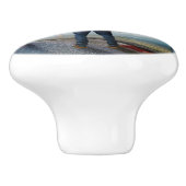 SlipperyJoe's vrolijke Halloween gloeiende ogen zo Keramische Knop (Zijkant)