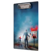 SlipperyJoe's vrolijke Halloween gloeiende ogen zo Klembord (Links)