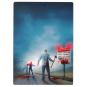 SlipperyJoe's vrolijke Halloween gloeiende ogen zo Klembord (Achterkant)